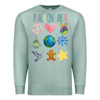 Seafoam PEACE ON EARTH Premium Sweatshirt - Bettercallsaul