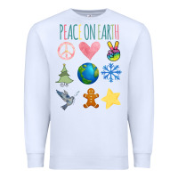 White PEACE ON EARTH Premium Sweatshirt - Bettercallsaul