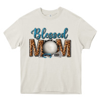 Cream western blessed mom with lacrosse Heavy Core Tee - texasbilliewilder