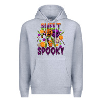 Heather Grey Sweet and Spooky Premium Hoodie - texasbilliewilder