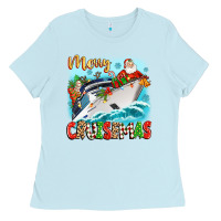 Baby Blue merry cruisemas Ladies Tee - Zillion Design Studio