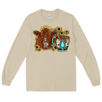 Mushroom sunflower coffee cup red angus gemstone Long Sleeve Tee - JahusDesignShop
