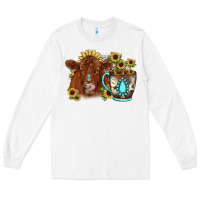 White sunflower coffee cup red angus gemstone Long Sleeve Tee - JahusDesignShop