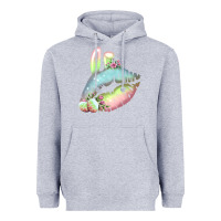Heather Grey Eared Paster Color Easter Lips Heavyweight Hoodie - Bettercallsaul