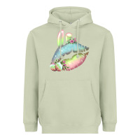 Matcha Eared Paster Color Easter Lips Heavyweight Hoodie - Bettercallsaul