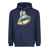 Navy Eared Paster Color Easter Lips Heavyweight Hoodie - Bettercallsaul
