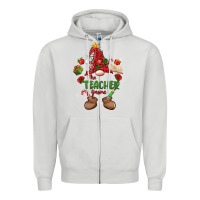 Dove Grey the teacher gnome christmas Zipper Hoodie - MaliasSmallBusiness