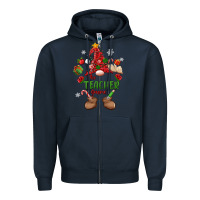 Navy the teacher gnome christmas Zipper Hoodie - MaliasSmallBusiness