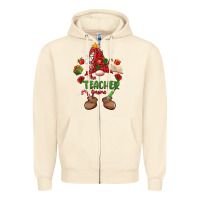 Sandshell the teacher gnome christmas Zipper Hoodie - MaliasSmallBusiness
