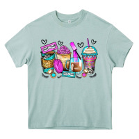 Arona eyelash coffee cups Heavy Core Tee - Zillion Design Studio