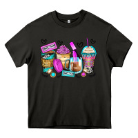 Asphalt eyelash coffee cups Heavy Core Tee - Zillion Design Studio
