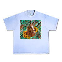 Grape Ice western horse with gemstone and sunflower Urban Heavy Tee - Artiststas