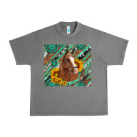 Tornado western horse with gemstone and sunflower Urban Heavy Tee - Artiststas
