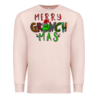 Pale Pink Merry Grinch Mas Premium Sweatshirt - Bettercallsaul