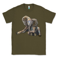 Army Green Baby Elephant Classic Tee - LillyAllenDesigns