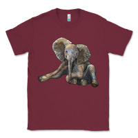 Burgundy Baby Elephant Classic Tee - LillyAllenDesigns