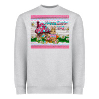 Heather Grey happy easter y'all  rabbit Heavyweight Sweatshirt - BarkalooDesign