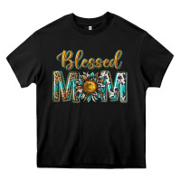 Black western blessed mom with sunflower Heavy Core Tee - texasbilliewilder