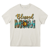 Cream western blessed mom with sunflower Heavy Core Tee - texasbilliewilder