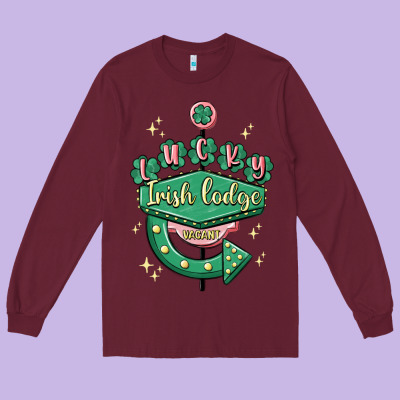 Irish Lodge Vacant Long Sleeve Tee Designed By Maliassmallbusiness