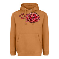 Meerkat kiss with leopard and hearts Heavyweight Hoodie - RanaPortraitStore