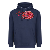 Navy kiss with leopard and hearts Heavyweight Hoodie - RanaPortraitStore