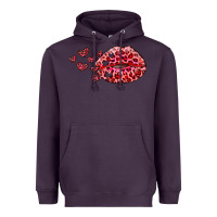 Plum kiss with leopard and hearts Heavyweight Hoodie - RanaPortraitStore
