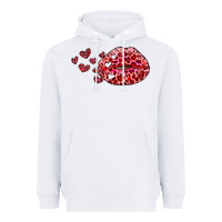 White kiss with leopard and hearts Heavyweight Hoodie - RanaPortraitStore