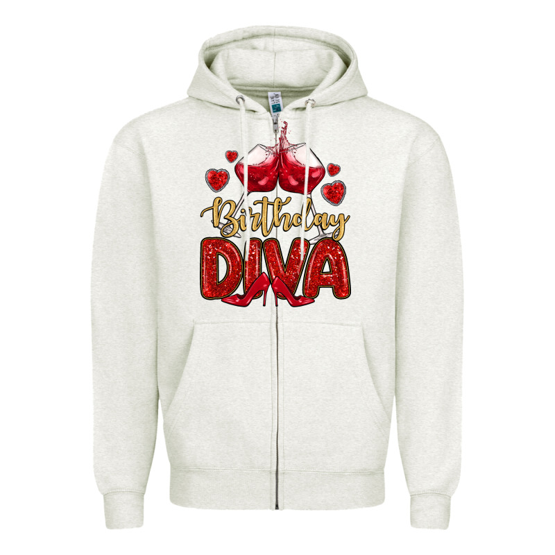 Birthday Diva Zipper Hoodie by MaliasSmallBusiness | Teevron