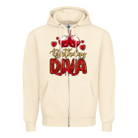 Sandshell birthday diva Zipper Hoodie - MaliasSmallBusiness