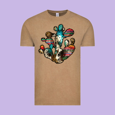 Serape Cactus Vintage Tee Designed By Jahusdesignshop