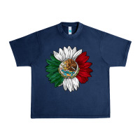 Navy mexico sunflower Urban Heavy Tee - AdoDesignShop
