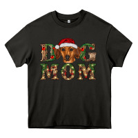 Christmas Dog Mom Dachshund Heavy Core Tee | Teevron