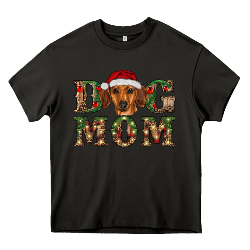 Christmas Dog Mom Dachshund Heavy Core Tee by RanaPortraitStore | Teevron