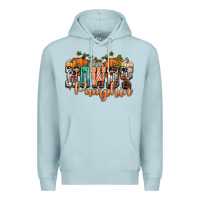 Blue Mist western howdy pumpkin Premium Hoodie - NancyCooperArtShop