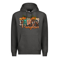 Charcoal Heather western howdy pumpkin Premium Hoodie - NancyCooperArtShop