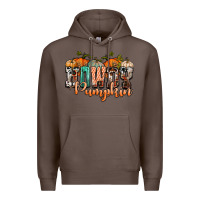 Coffee western howdy pumpkin Premium Hoodie - NancyCooperArtShop
