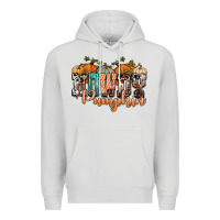 Dove Grey western howdy pumpkin Premium Hoodie - NancyCooperArtShop
