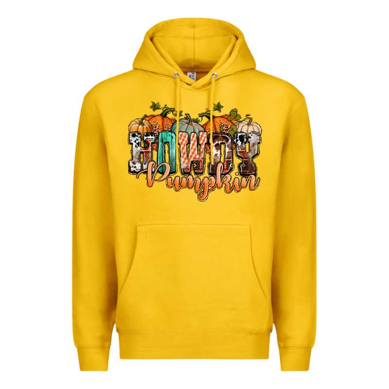 Western Howdy Pumpkin Premium Hoodie by NancyCooperArtShop | Teevron