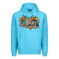 Ocean Blue western howdy pumpkin Premium Hoodie - NancyCooperArtShop