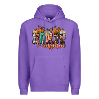 Purple western howdy pumpkin Premium Hoodie - NancyCooperArtShop