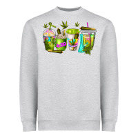 Heather Grey coffee cups Heavyweight Sweatshirt - NancyCooperArtShop