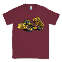 Burgundy Articulated Hauler Classic Tee - LillyAllenDesigns