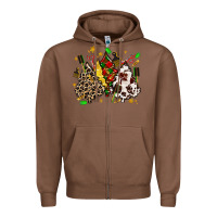 Chestnut hair stylist with christmas tree Zipper Hoodie - MaliasSmallBusiness