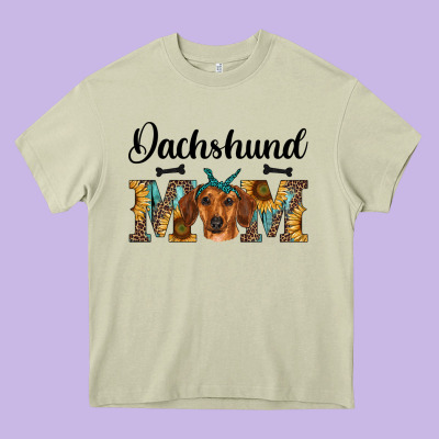 Western Dachshund Mom Heavy Core Tee Designed By Ranaportraitstore