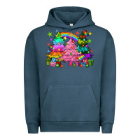Pigment Midnight Navy pride christmas trees Urban Hoodie - HowdyJamesFarm
