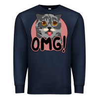 Navy omg cat Premium Sweatshirt - Bettercallsaul