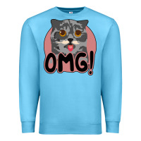 Ocean Blue omg cat Premium Sweatshirt - Bettercallsaul