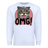 White omg cat Premium Sweatshirt - Bettercallsaul