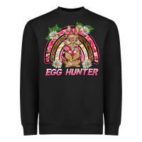 Black easter pink camouflage egg hunter  bunny rainbow Heavyweight Sweatshirt - BarkalooDesign